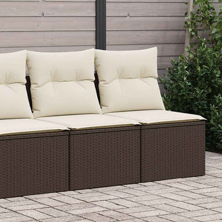 vidaXL 2 Piece Garden Sofa Set with Cushions Brown Poly Rattan Acacia - 3325249 - Sofa In Store