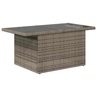 vidaXL 7 Piece Garden Sofa Set with Cushions Grey Poly Rattan Acacia - 3326112 - Sofa In Store