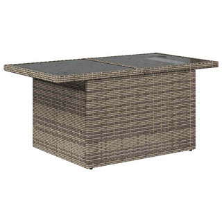 vidaXL 11 Piece Garden Sofa Set with Cushions Grey Poly Rattan Acacia - 3326232 - Sofa In Store