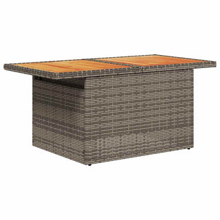 vidaXL 7 Piece Garden Sofa Set with Cushions Grey Poly Rattan Acacia - 3327462 - Sofa In Store