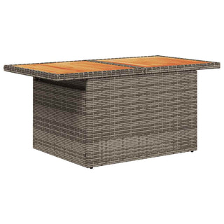 vidaXL 6 Piece Garden Sofa Set with Cushions Grey Poly Rattan Acacia - 3327476 - Sofa In Store
