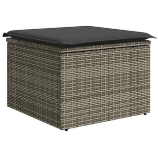 vidaXL 6 Piece Garden Sofa Set with Cushions Grey Poly Rattan Acacia - 3327476 - Sofa In Store