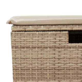 vidaXL 2 Piece Garden Sofa Set with Cushions Beige Poly Rattan Acacia - 3328671