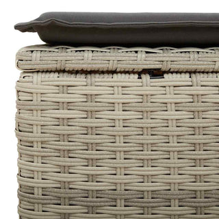 vidaXL 2 Piece Garden Sofa Set with Cushions Light Grey Poly Rattan Acacia - 3328685 - Sofa In Store