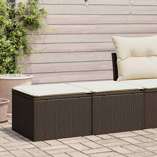 vidaXL 2 Piece Garden Sofa Set with Cushions Brown Poly Rattan Acacia - 3328686 - Sofa In Store