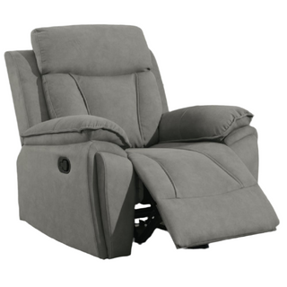 SOFAINSTORE Kairo Grey Fabric Recliner Armchair – Manual Reclining, Plush Cushions, Padded Arms