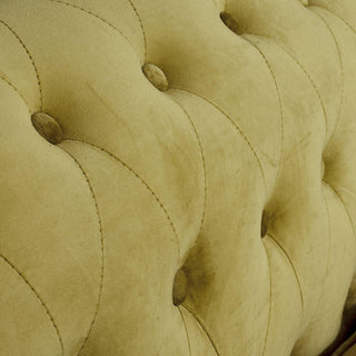 Olive Gold Velvet Chesterfield 3 Seater Sofa