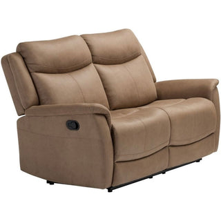 SOFAINSTORE Avelino Camel Tan Nubuk Electric Recliner Sofa – 2 Seater | Soft-Touch Fabric, Deep Comfort, Powered Recline
