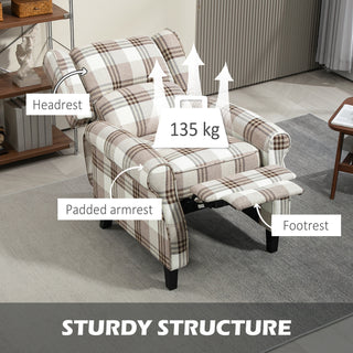 HOMCOM 160° Reclining Armchair, with Footrest - Brown - Sofa In Store