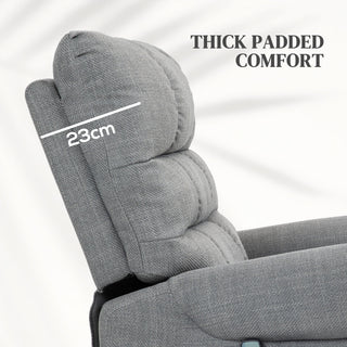Power Lift Chair for Elderly, Electric Recliner Armchair with Massage and Heat, Type C and USB Ports, Fabric Riser and Reclining Chair with Side Pockets, Grey - Sofa In Store