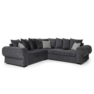 Chassidy Corner Sofa Bed Grey Fabric with Storage - Sofa In Store