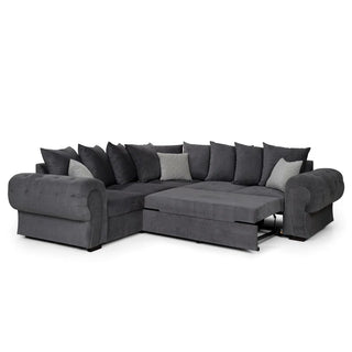 Chassidy Corner Sofa Bed Grey Fabric with Storage - Sofa In Store