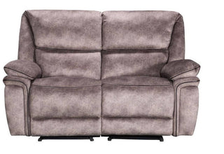 SOFAINSTORE Montera Taupe Suede Fabric Recliner Sofa – 2 Seater | Dual Manual Recliners, Plush Comfort, Padded Armrests