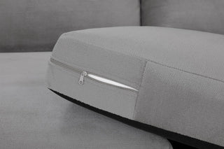 Mirabel Grey Velvet Right Hand Facing Corner Sofa | Stylish Design | Free Installation - Sofa In Store