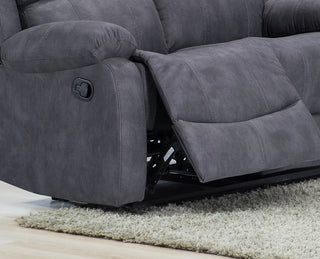 Alaska Grey Suede Fabric Recliner Corner Sofa – 5 Seater Manual | L-Shaped Comfort & Support - Sofa In Store