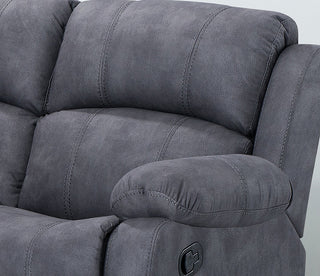 Alaska Grey Suede Fabric Recliner Corner Sofa – 5 Seater Manual | L-Shaped Comfort & Support - Sofa In Store