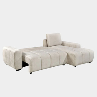 Lora Sofa Bed Beige Fabric Right Hand Facing Corner