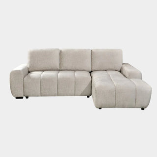 Lora Sofa Bed Beige Fabric Right Hand Facing Corner