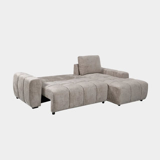 Lora Sofa Bed Mushroom Fabric Right Hand Facing Corner