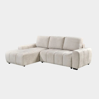 Lora Sofa Bed Mushroom Fabric Left Hand Facing Corner