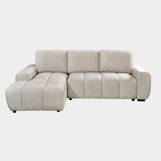 Lora Sofa Bed Mushroom Fabric Left Hand Facing Corner