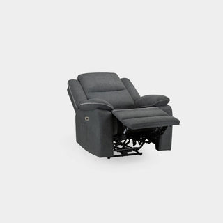 SOFAINSTORE Harald Grey Fabric Electric Recliner Armchair | Power Recline, Padded Comfort & Contrast Stitching