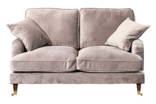 Mackenzie 2 Seater Velvet Sofa | Mole Grey | Plush Fabric & Wooden Legs - Sofa In Store