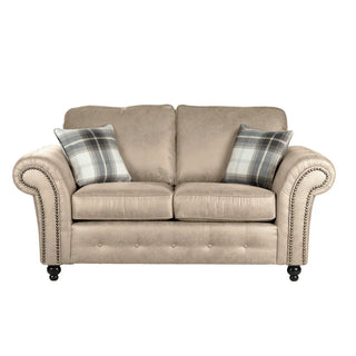 Bodnar 2 Seater Faux Leather Loveseat Beige - Sofa In Store