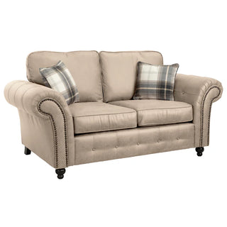 Bodnar 2 Seater Faux Leather Loveseat Beige - Sofa In Store
