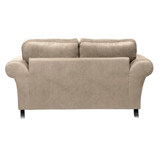 Bodnar 2 Seater Faux Leather Loveseat Beige - Sofa In Store