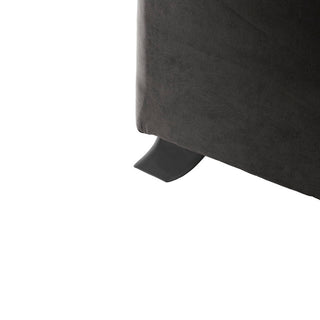 SOFAINSTORE Brantford Black Suede-Effect 3 Seater Sofa | Rolled Arms, Stud Detailing, Classic Chesterfield Style