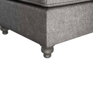 SOFAINSTORE Brantford Black Suede-Effect Footstool | Button-Top Ottoman, Classic Chesterfield Accent