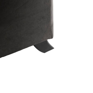 SOFAINSTORE Brantford Black Suede-Effect Left Hand Corner Sofa | Chesterfield-Style Rolled Arms, Deep Cushion Comfort