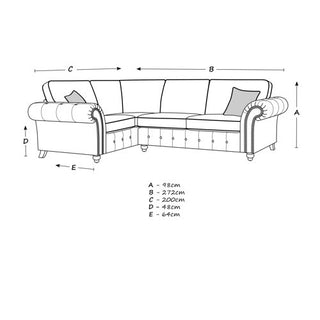 SOFAINSTORE Brantford Tan Brown Suede-Effect Left Hand Corner Sofa | Chesterfield-Style Rolled Arms, Deep Cushion Comfort