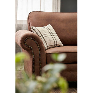 SOFAINSTORE Brantford Tan Brown Suede-Effect Armchair | Chesterfield-Inspired Rolled Arms, Tufted Detailing, Heritage Lounge Chair
