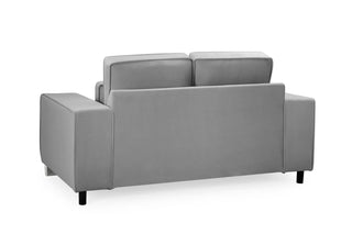 Sloane Sofa | Plush Velvet Fabric | Grey 2 Seater | Foam Cushions - Sofa In Store