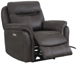 Claremont Charcoal Grey Fabric Electric Recliner Armchair - Sofa In Store