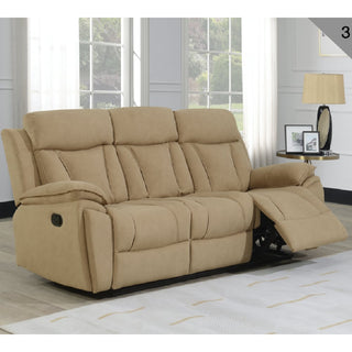 Killeen Fabric Recliner 3+2 Seater Sofa Set In Sand - Sofa In Store