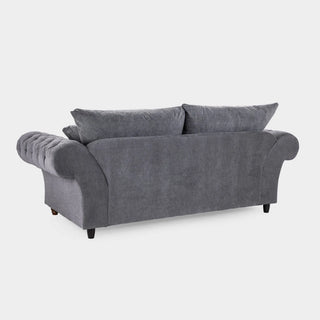 SOFAINSTORE Windsor 3 Seater Sofa – Grey Fabric | Classic Chesterfield Elegance with Rolled Arms & Heritage Detailing