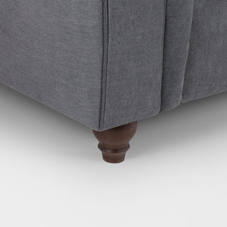 SOFAINSTORE Windsor 3 Seater Sofa – Grey Fabric | Classic Chesterfield Elegance with Rolled Arms & Heritage Detailing