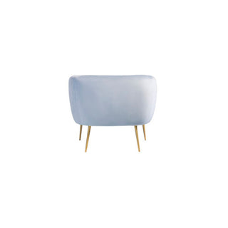 SOFAINSTORE Marenza Light Blue Velvet Armchair | Modern Barrel Design, Plush Accent Seating, Gold Legs
