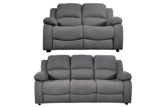 Valerie Grey Fabric Sofa Set – 3+2 Seater with Stylish Design - Sofa In Store