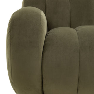 Coste Fabric 3 Seater Sofa | Moss Green | Retro Design & Comfort - Sofa In Store