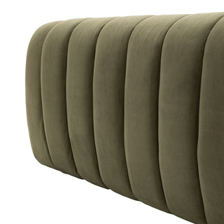 Coste Fabric 3 Seater Sofa | Moss Green | Retro Design & Comfort - Sofa In Store