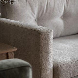 Whitwell 2 Seater Sofa | Light Grey Fabric | Tapered Wooden Feet - Sofa In Store