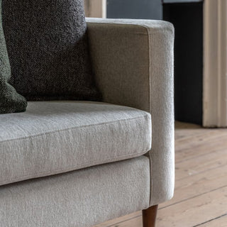 Whitwell 2 Seater Sofa | Light Grey Fabric | Tapered Wooden Feet - Sofa In Store