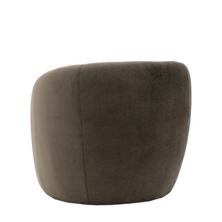 Curvo Fabric 1 Seater Armchair in Espresso Grey - Sofa In Store