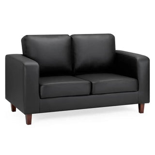 Boston Box Leather 3 + 2 Seater Sofa Set | Black Finish | Comfortable Design - Sofa In Store