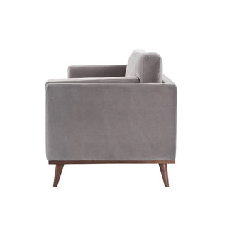 Maili Velvet 2 Seater Sofa | Stone Grey Fabric | Comfort Cushions - Sofa In Store