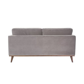 Maili Velvet 2 Seater Sofa | Stone Grey Fabric | Comfort Cushions - Sofa In Store
